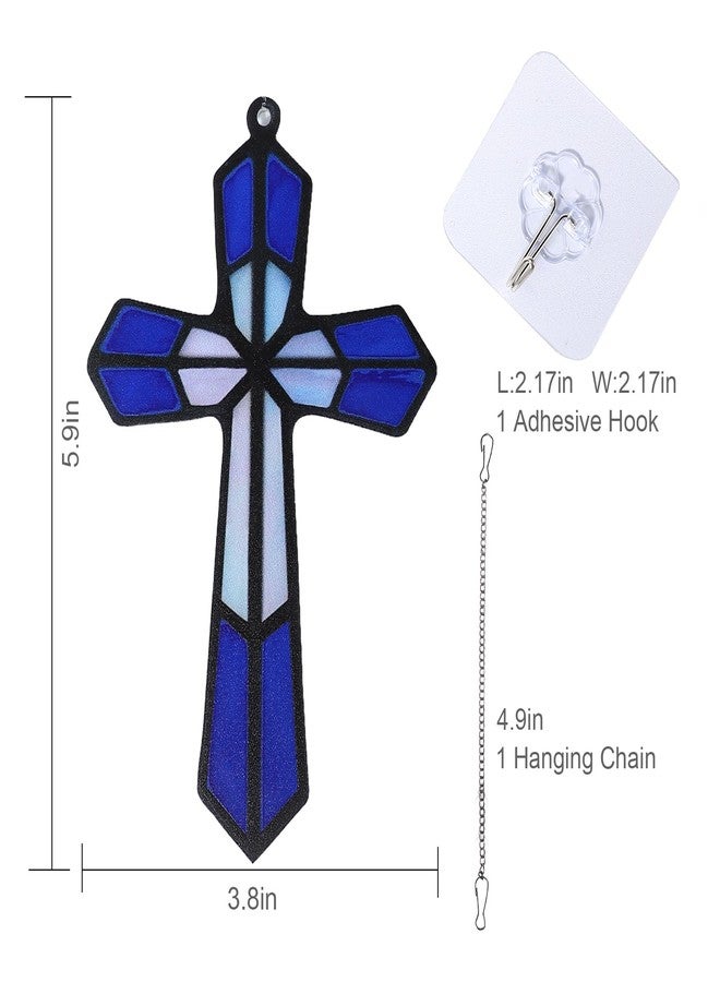 BigPig Acrylic Cross for Wall - Religious Home Decor, Catholic Window Hanging, Indoor Outdoor Crucifix Gift for Baptism, Christian Christmas - Image 2
